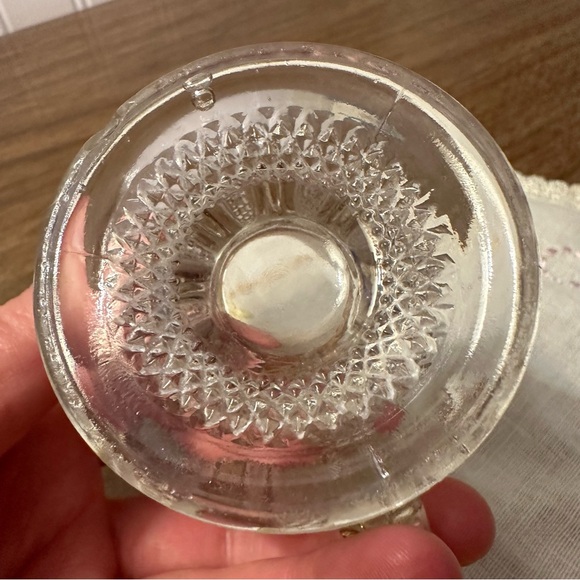 Antique 1900s US Glass EAPG Texas Loops with Stippled Panels Gold Rim Creamer - Picture 5 of 9